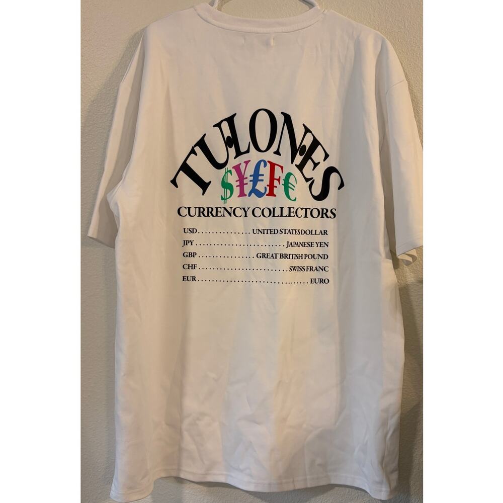 Tulones Currency Collectors White Graphic T-Shirt Men’s 3XL New With Tags